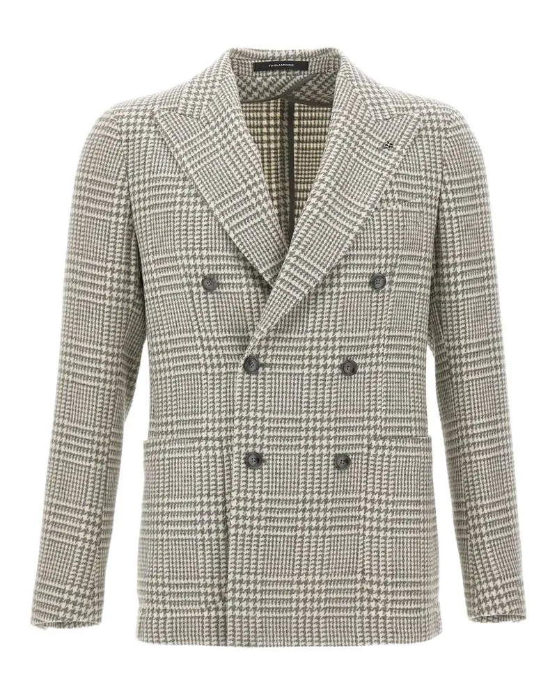 Tagliatore houndstooth double-breasted blazer - Grau Grau