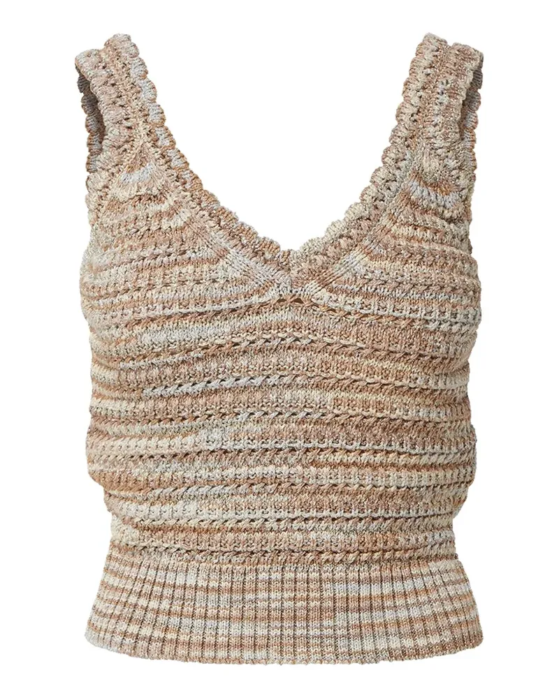 Veronica Beard Selwyn Oberteil mit Space Dye-Print - Nude Nude