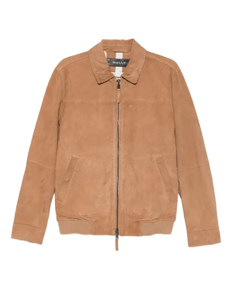 Bully zip-up suede jacket - Braun Braun
