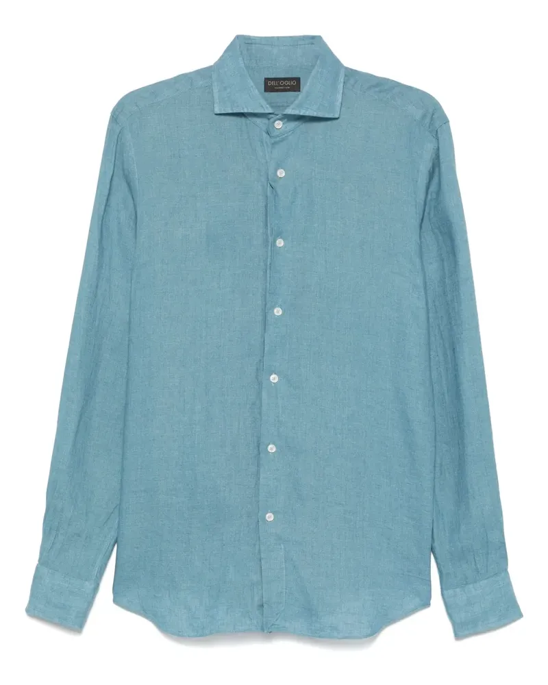 Dell'oglio Hemd aus Leinen - Blau Blau