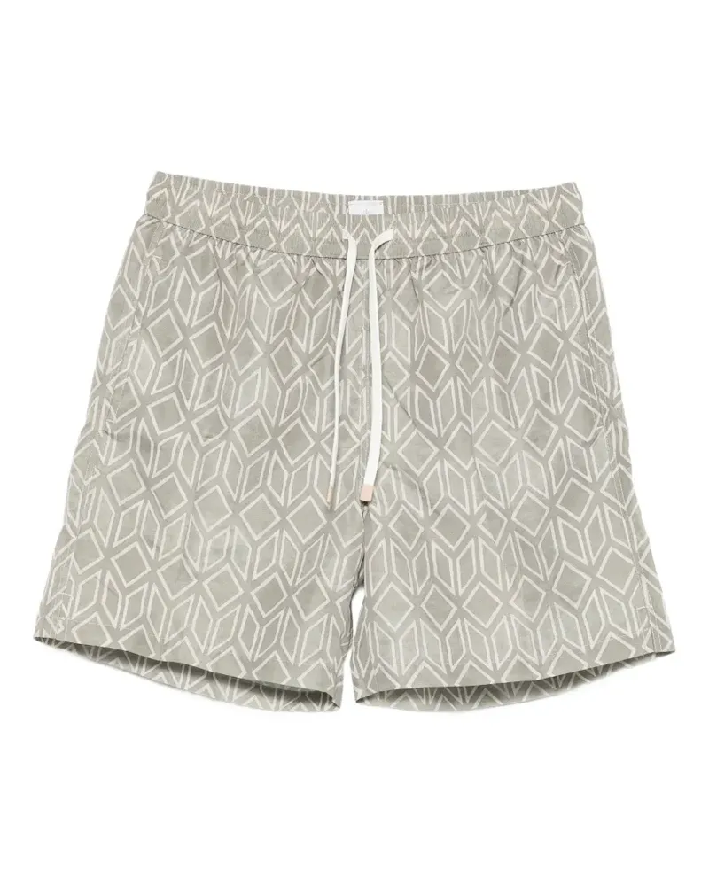 Eleventy Badeshorts mit geometrischem Print - Grün Grün