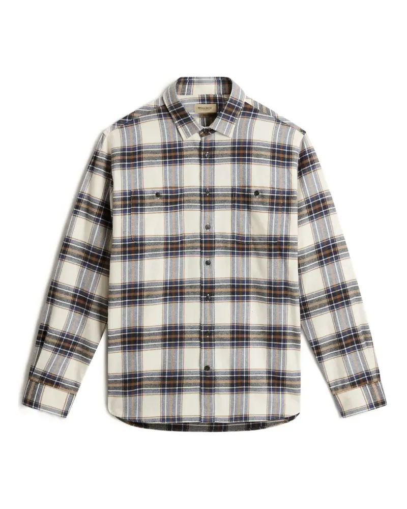 Woolrich Flanellhemd mit Karomuster - Nude Nude