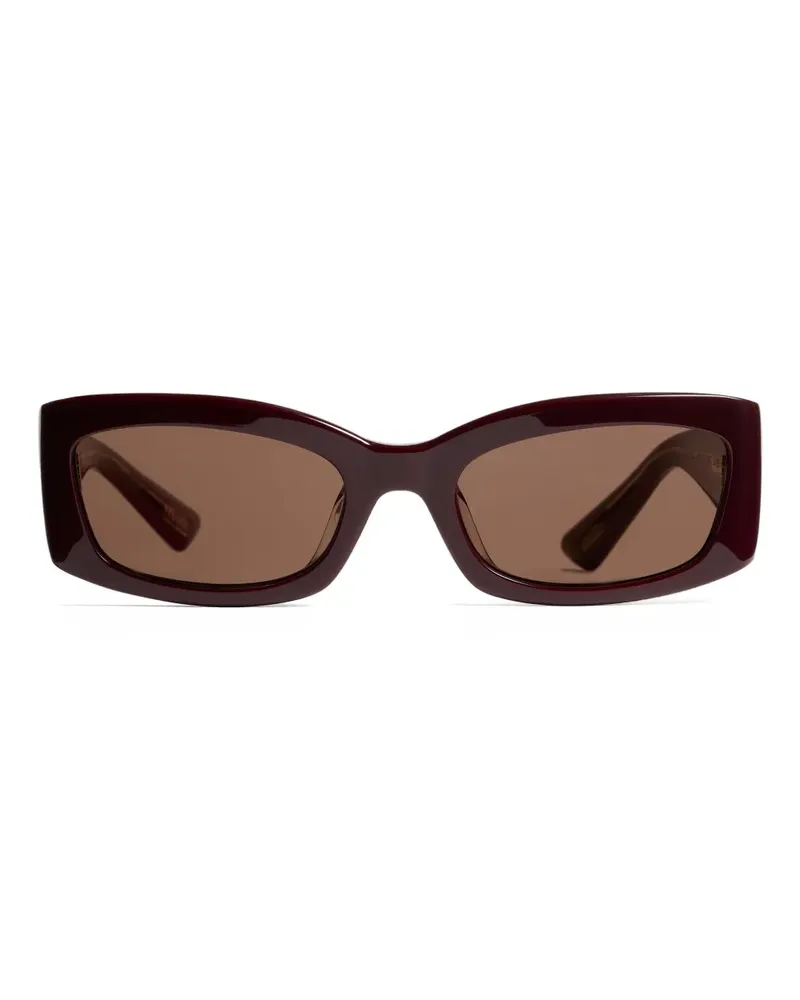 KHAITE Sonnenbrille mit eckigem Gestell - Rot Rot