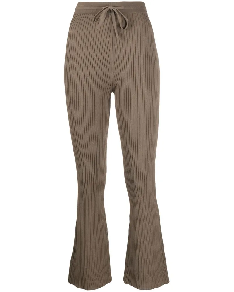 Nanushka Gerippte Cropped-Hose - Braun Braun