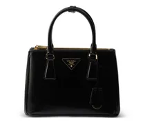 Kleine Galleria Handtasche aus Leder - Schwarz