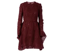 Asymmetrisches Spitzenkleid - Rot