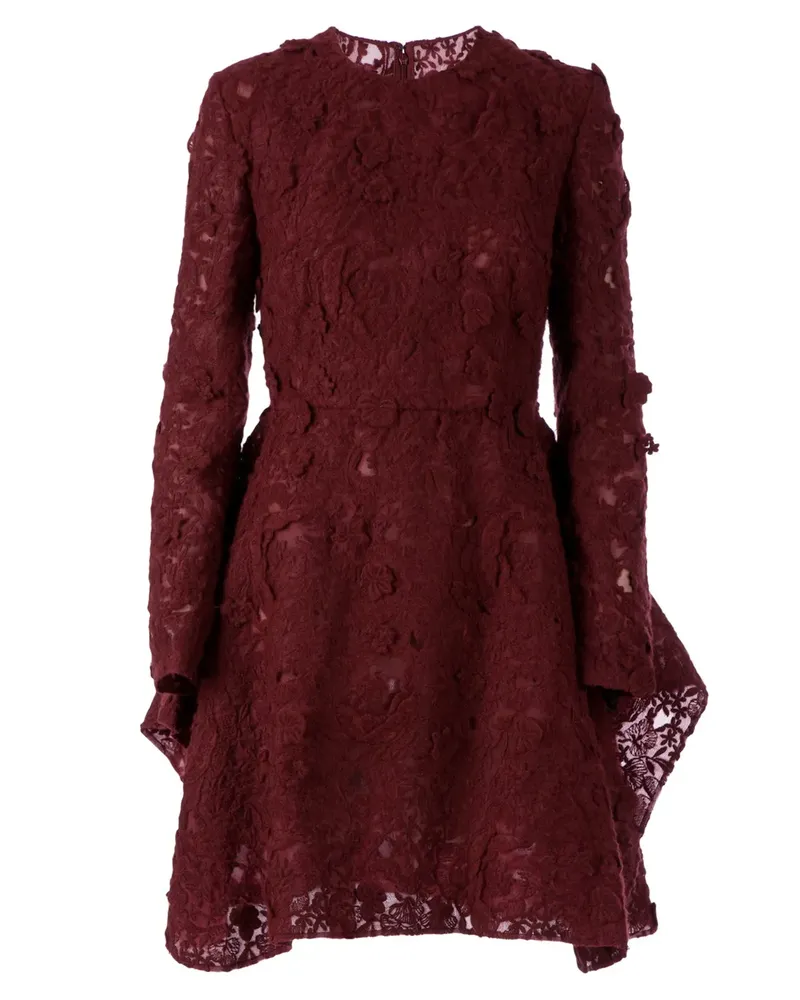 Giambattista Valli Asymmetrisches Spitzenkleid - Rot Rot