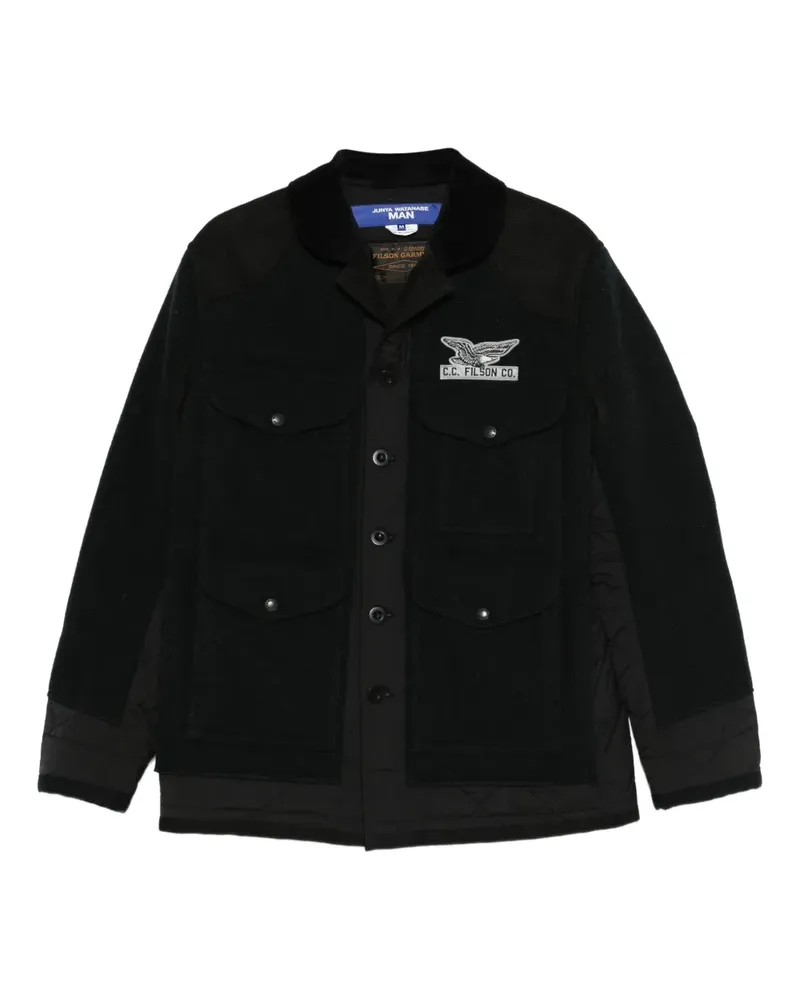 Junya Watanabe x Filson Jacke mit geknöpftem Patch-Detail - Schwarz Schwarz