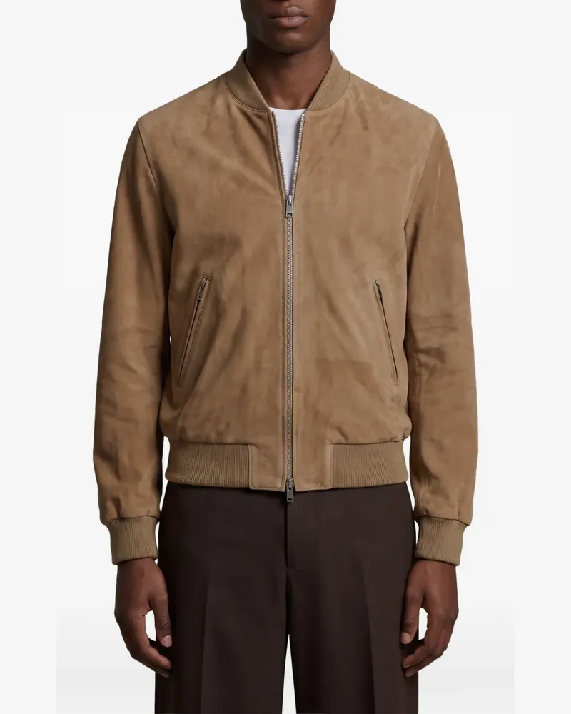 Arma Didier suede bomber jacket - Nude Nude