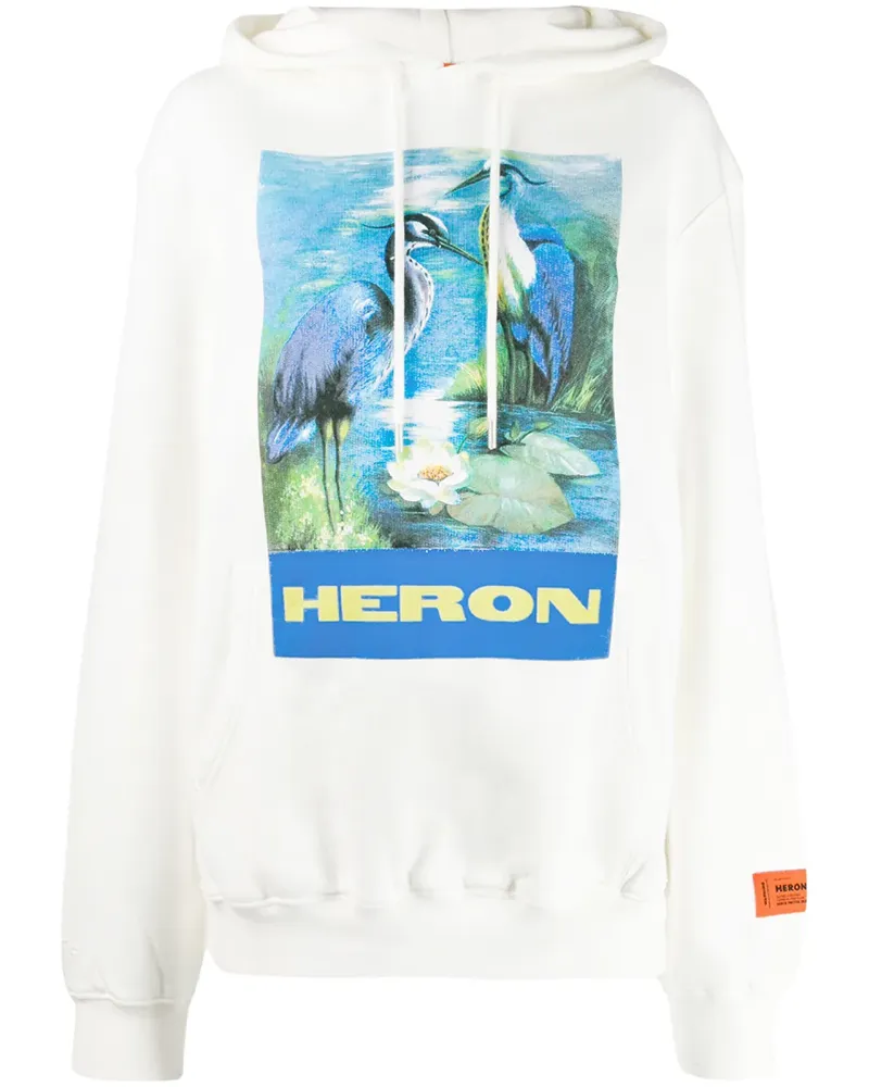 Heron Preston Kapuzenpullover mit Logo-Print - Weiß Weiß