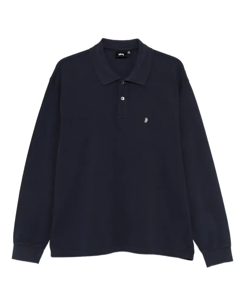 Stüssy Poloshirt mit Logo-Stickerei - Blau Blau