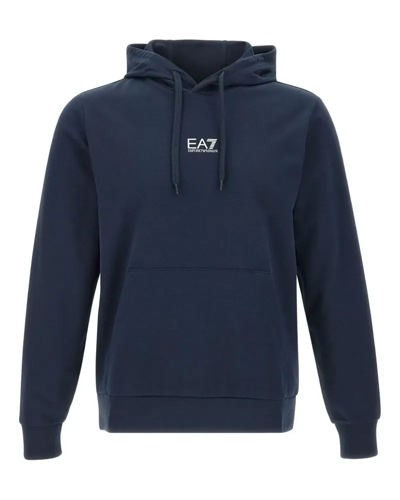 EA7 Hoodie mit Stretchanteil - Blau Blau