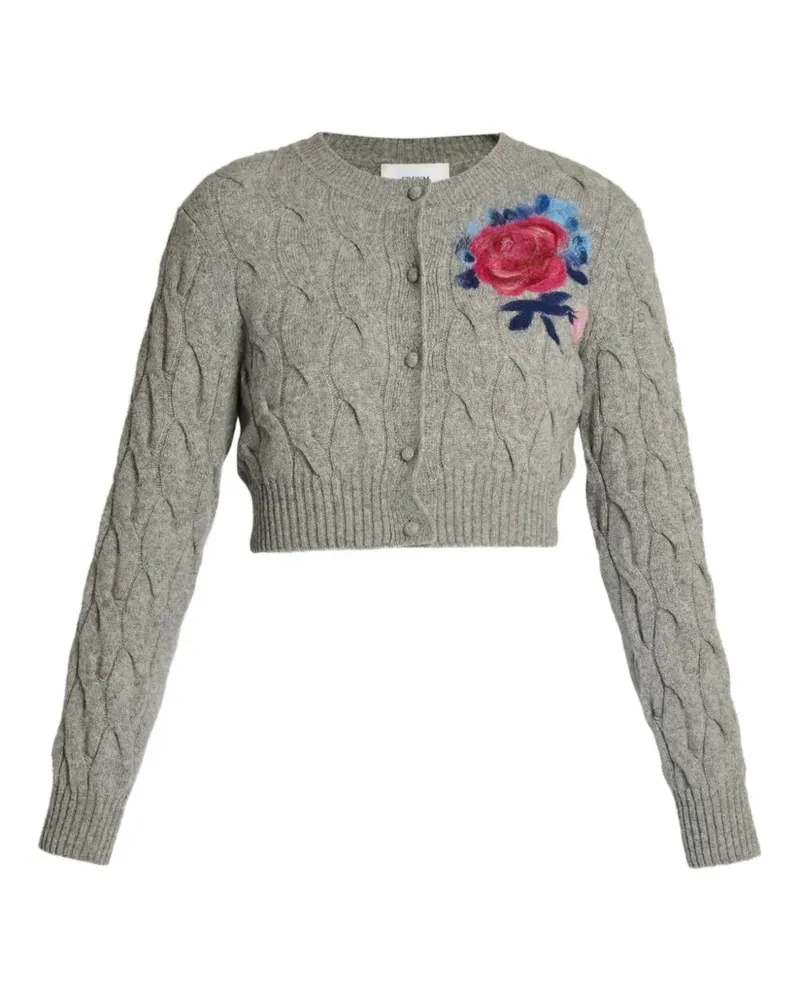 Erdem Cardigan mit Zopfmuster - Grau Grau