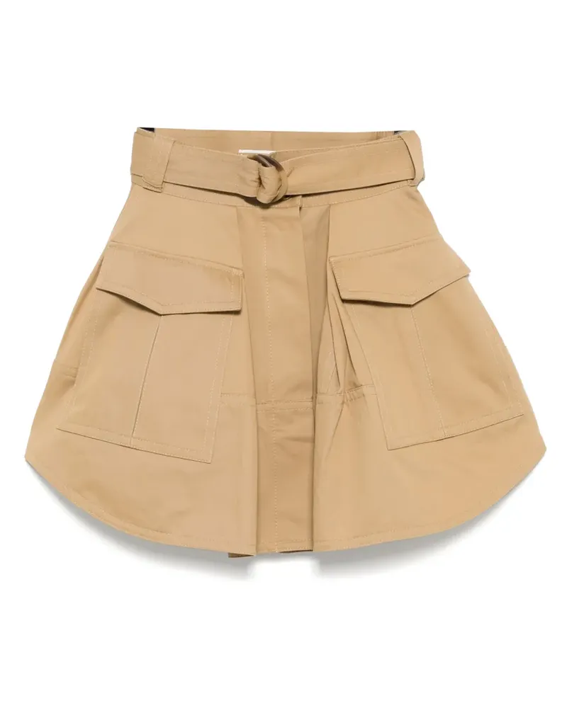 Zimmermann Illuminate Minirock mit aufgesetzten Taschen - Nude Nude