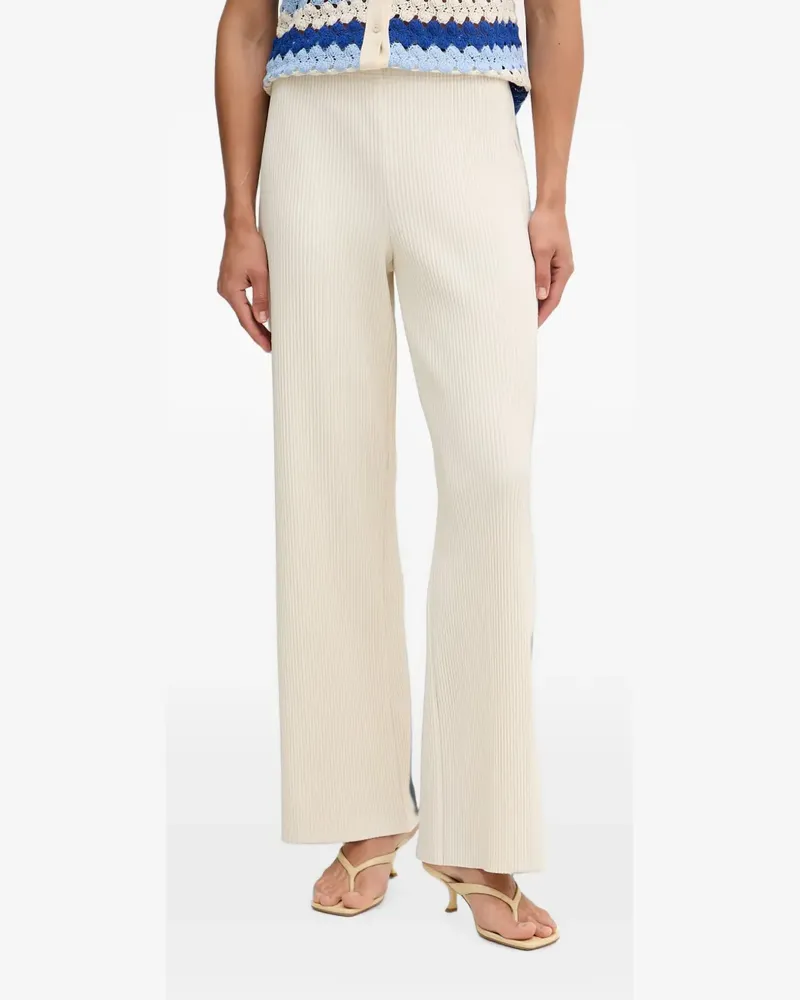 Joseph Ribkoff ribbed wide-leg trousers - Nude Nude