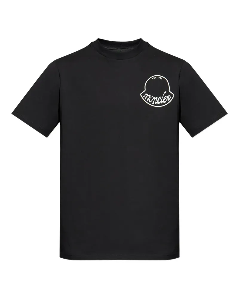 Moncler T-Shirt mit Logo-Print - Schwarz Schwarz