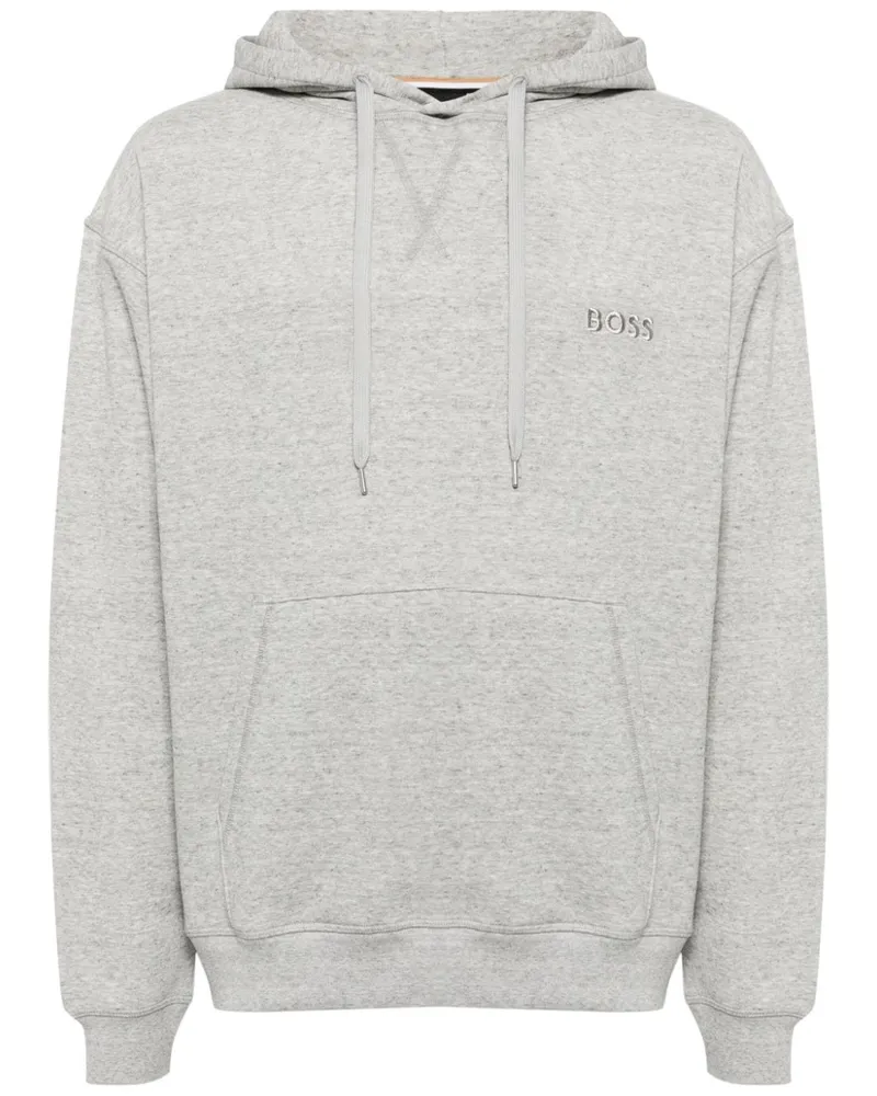 HUGO BOSS Hoodie mit Logo-Stickerei - Grau Grau