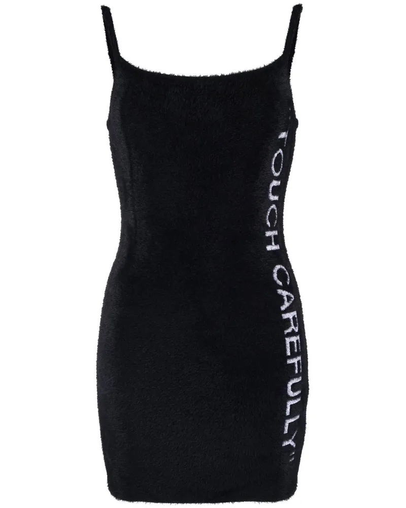 OFF-WHITE Minikleid mit Slogan - Schwarz Schwarz