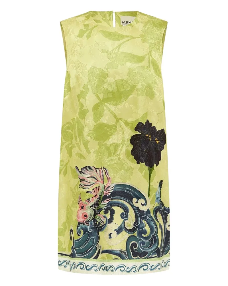 ALEMAIS Rochester Minikleid mit Blumen-Print - Grün Grün