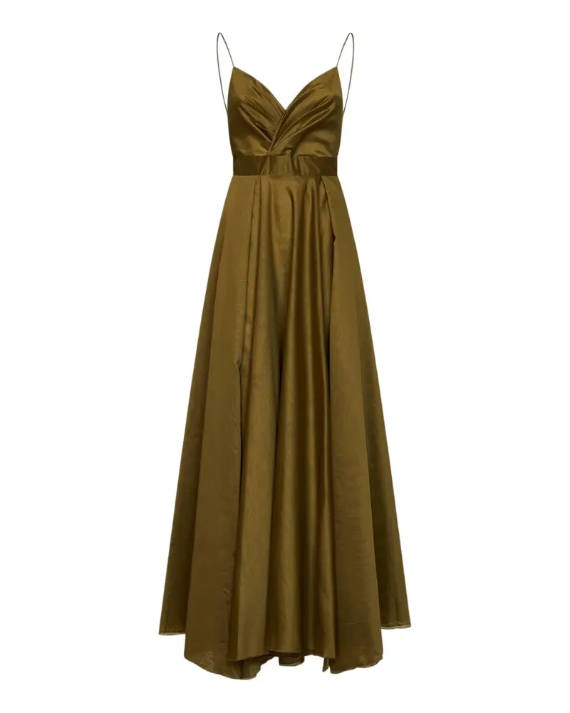 Blanca wrap-front gathered maxi dress - Grün Grün