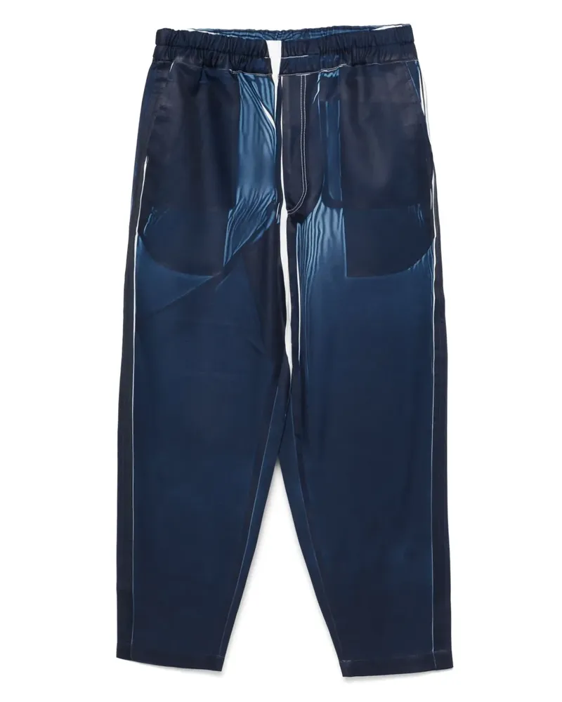 Comme des Garçons Hose mit Jeans-Print - Blau Blau