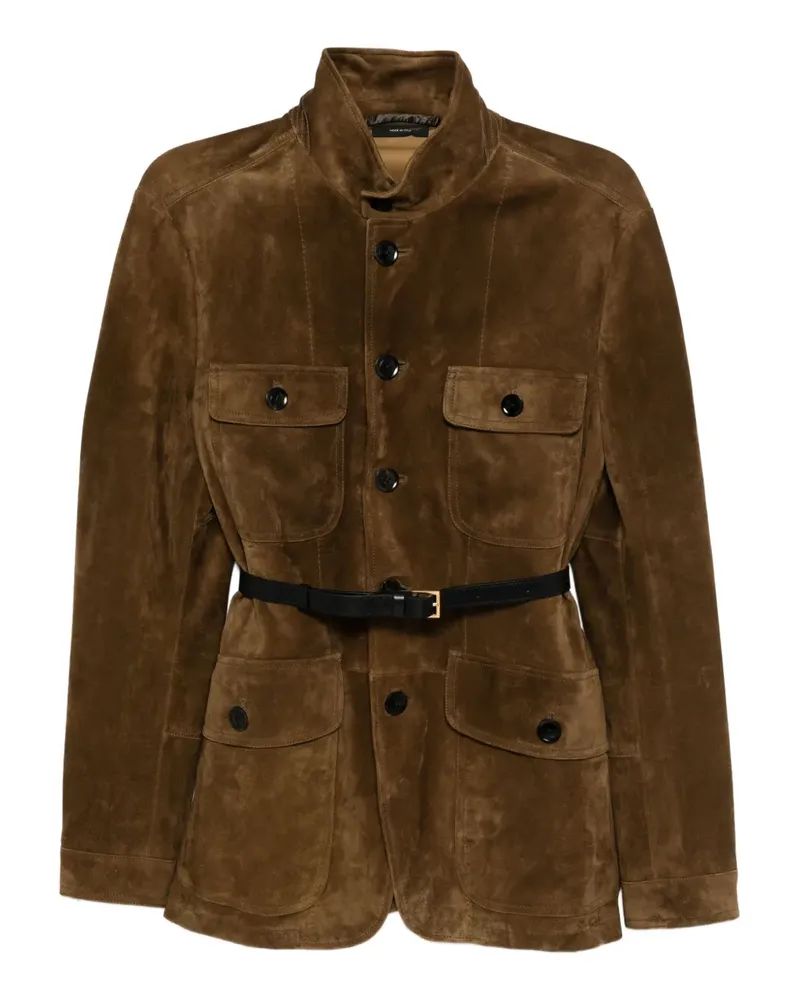 Tom Ford Military-Jacke aus Wildleder - Braun Braun