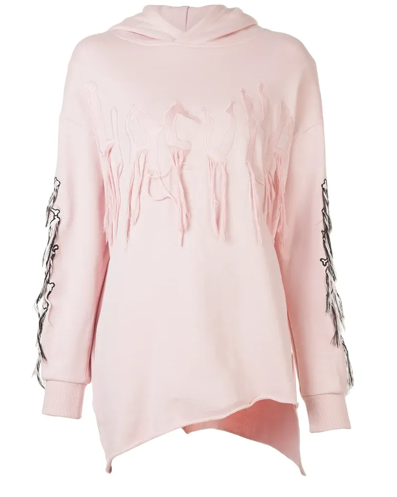 Haculla Kapuzenpullover mit Fransen - Rosa Rosa