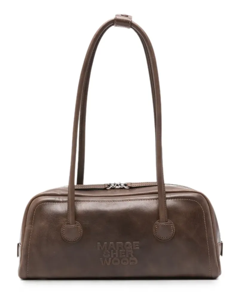 Marge Sherwood logo-debossed leather shoulder bag - Braun Braun