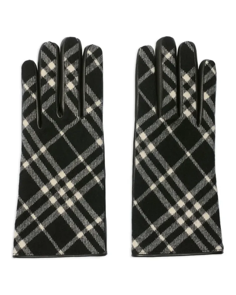 Burberry Karierte Handschuhe aus Kaschmir - Schwarz Schwarz