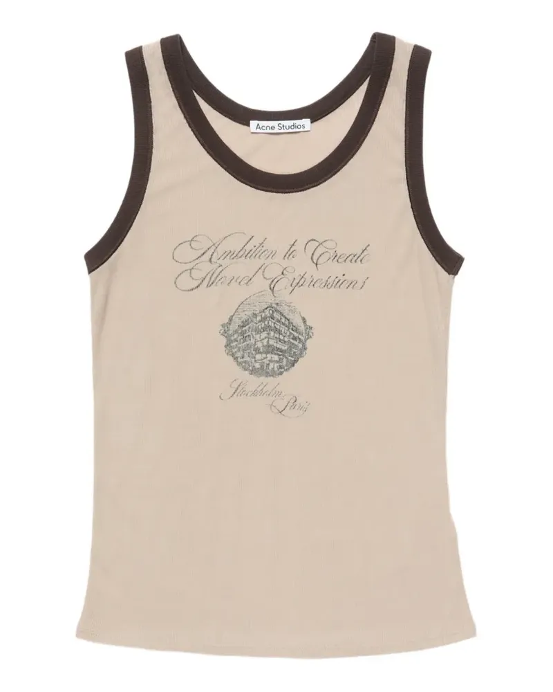 Acne Studios ribbed tank top - Nude Nude