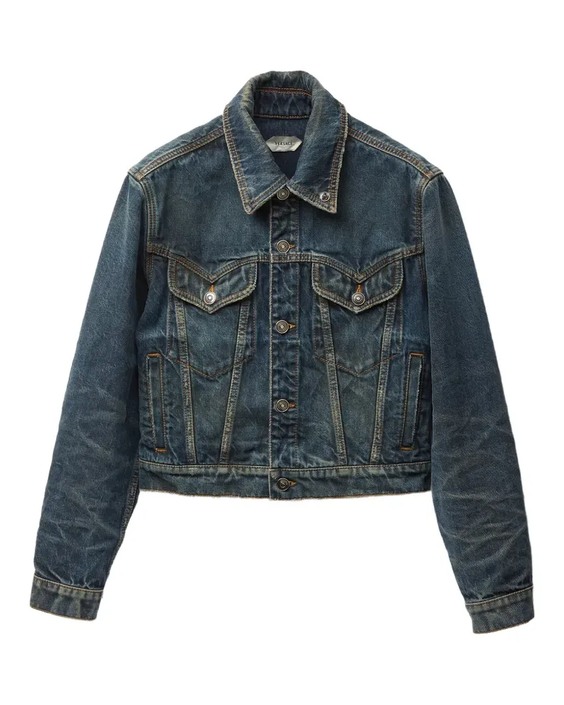 Versace Geknöpfte Jeansjacke - Blau Blau