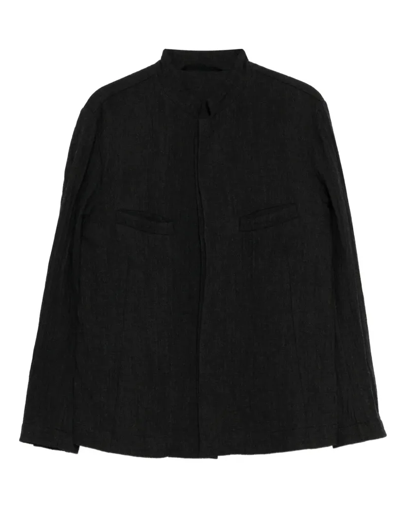 forme d'expression Wildlederjacke mit Stehkragen - Schwarz Schwarz