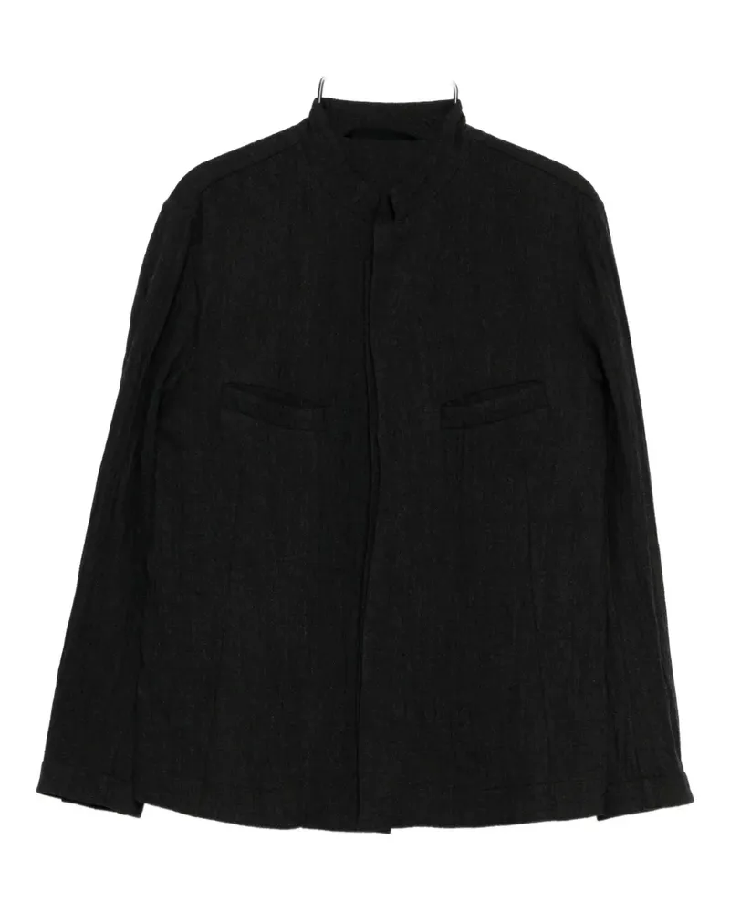 forme d'expression stand-up-collar jacket - Schwarz Schwarz