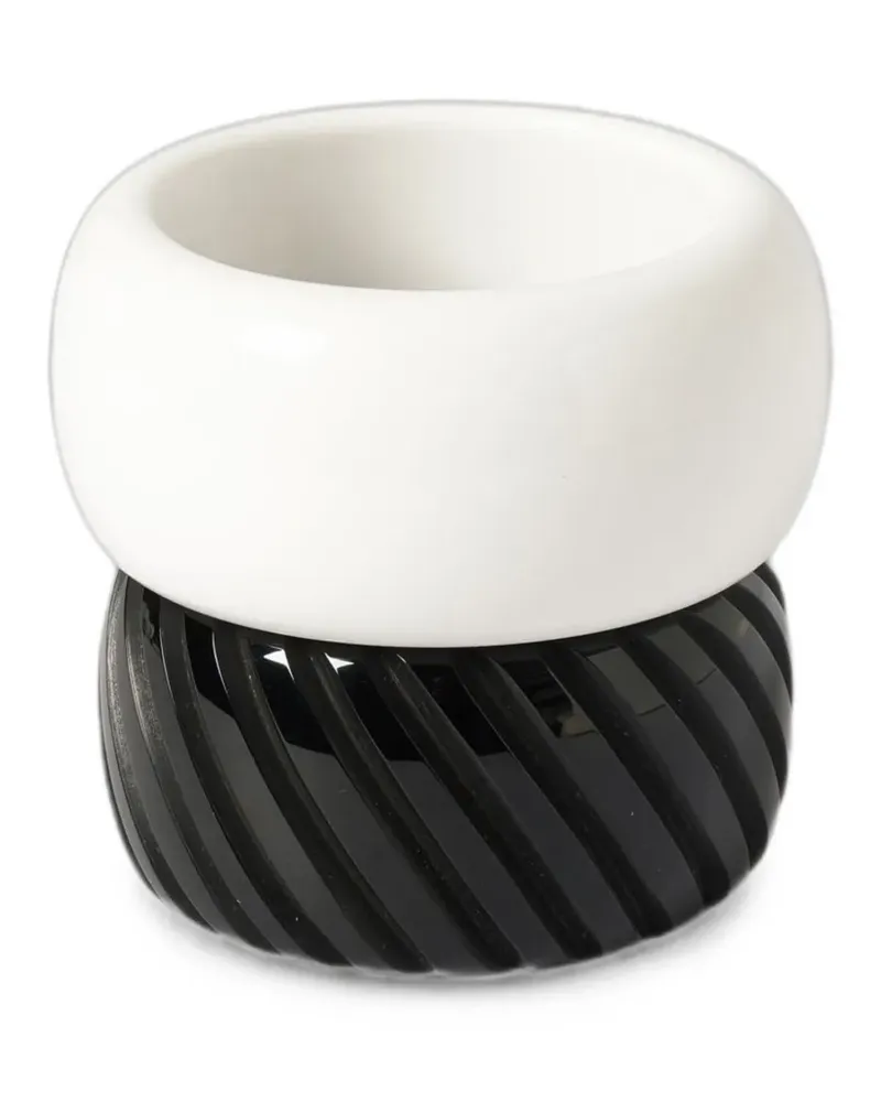 Emporio Armani spiral-detail bangles set - Weiß Weiß