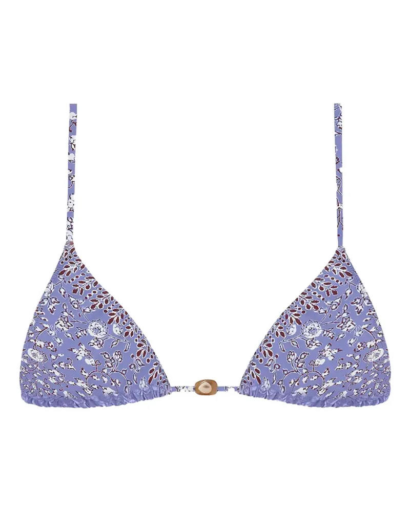 TROPIC of C Bikinioberteil mit Blumenmuster - Violett Violett