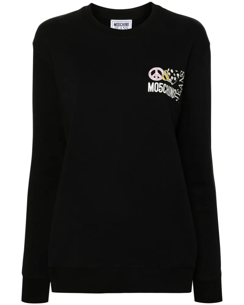 Moschino Sweatshirt mit Logo-Print - Schwarz Schwarz
