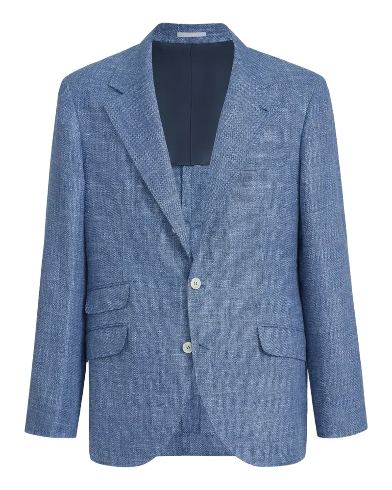Brunello Cucinelli Einreihiges Sakko - Blau Blau