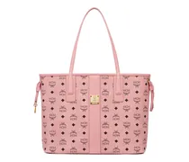 Liz Kordelzug-Tote Bag mit Logo-Jacquard - Rosa