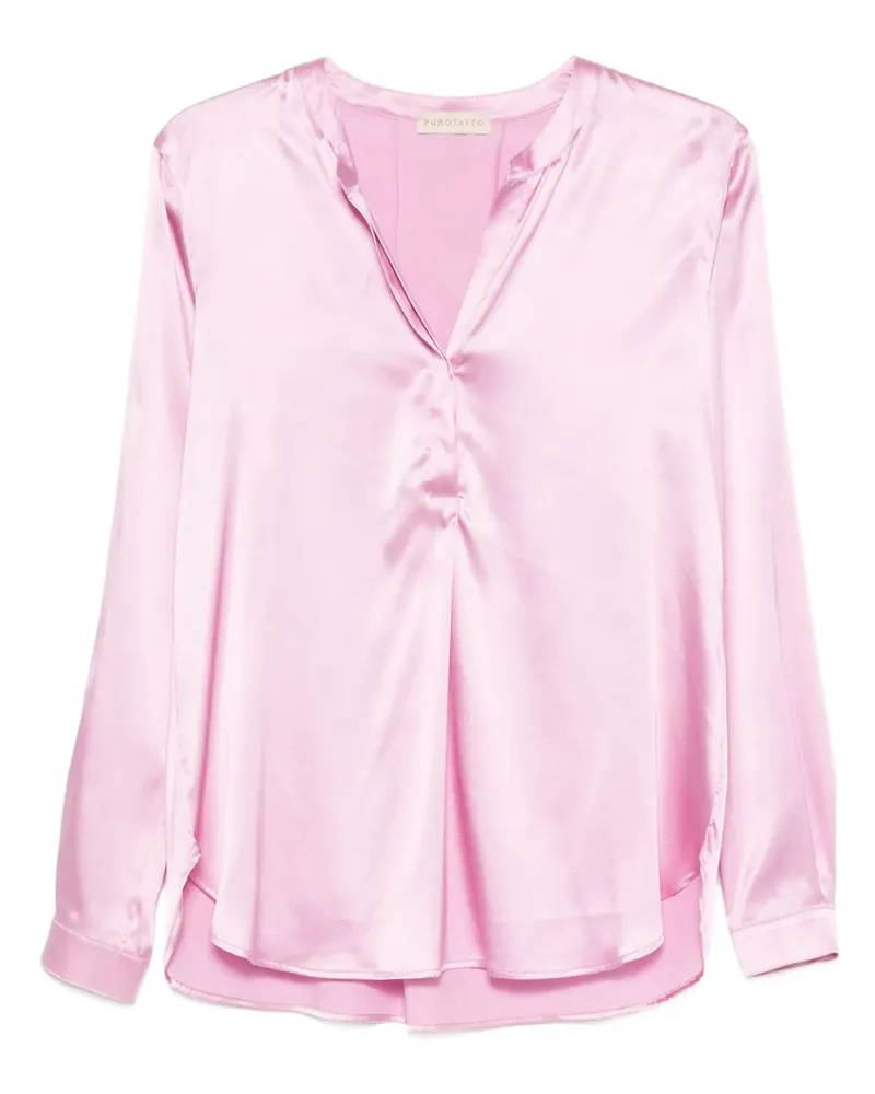 Purotatto Oberteil mit V-Ausschnitt - Rosa Rosa