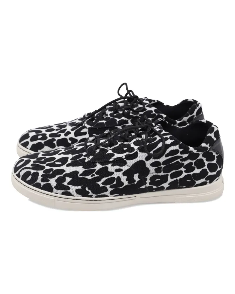 Stuart Weitzman Animal-print canvas sneakers - Schwarz Schwarz