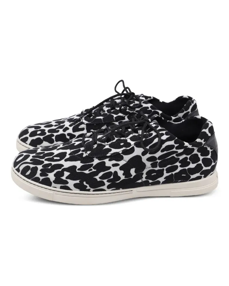 Stuart Weitzman Animal-print canvas sneakers - Schwarz Schwarz