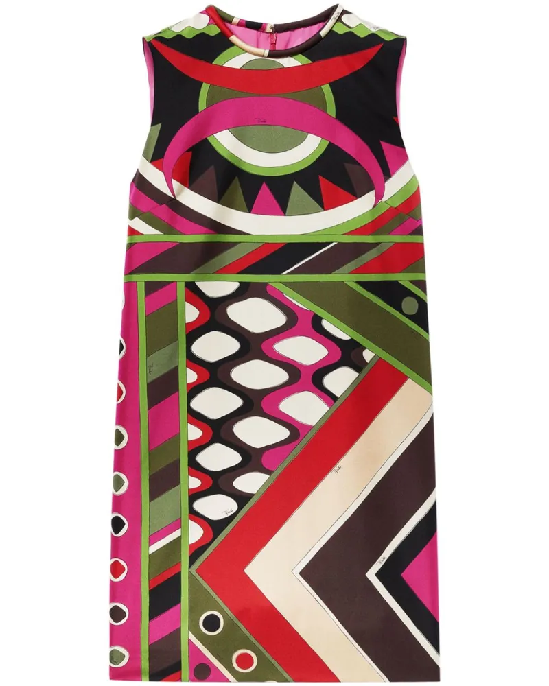 Emilio Pucci Seidenkleid mit Vivara-Print - Schwarz Schwarz