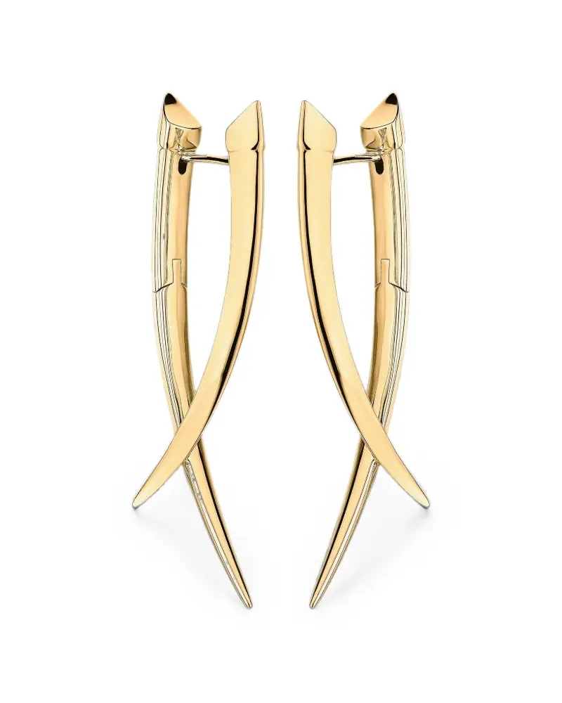Shaun Leane Sabre Crossover Earrings - Yellow Gold Vermeil Gold