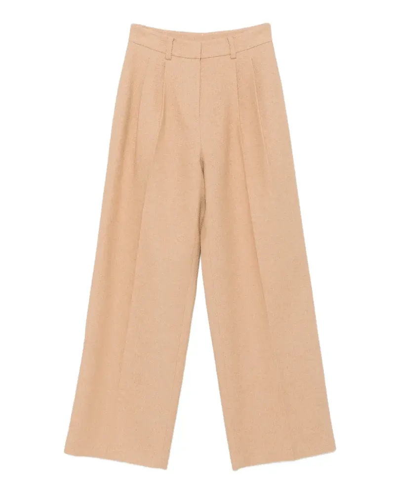 Patrizia Pepe Wide-Leg-Hose mit Bundfalten - Nude Nude