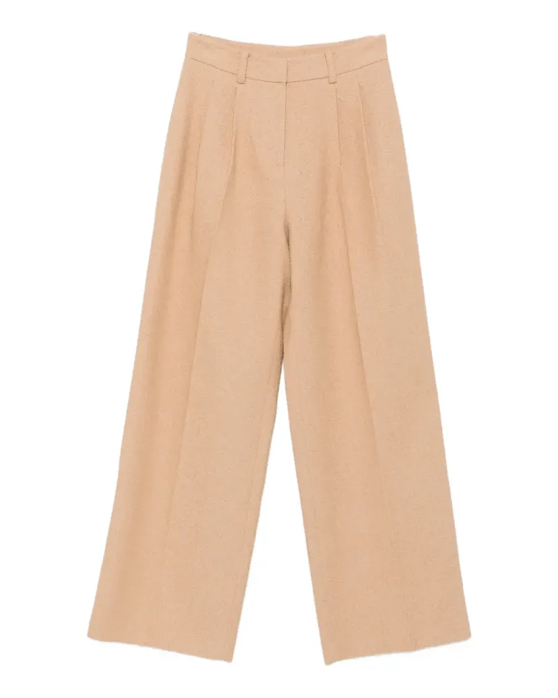 Patrizia Pepe pleated wide-leg trousers - Nude Nude