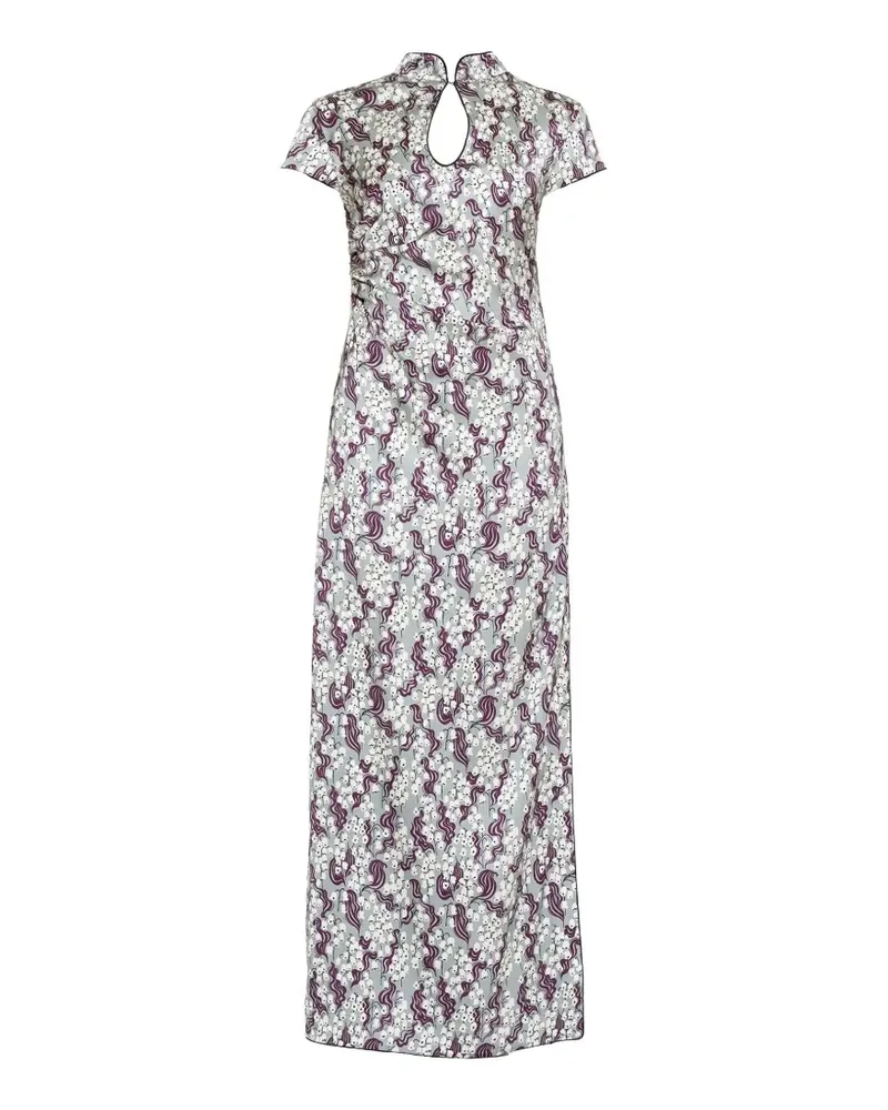 Des Phemmes floral-print maxi dress - Blau Blau