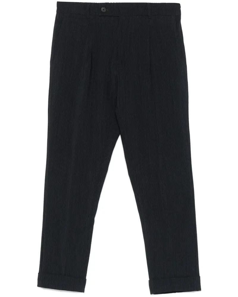 D4.0 Hose aus Seersucker - Blau Blau