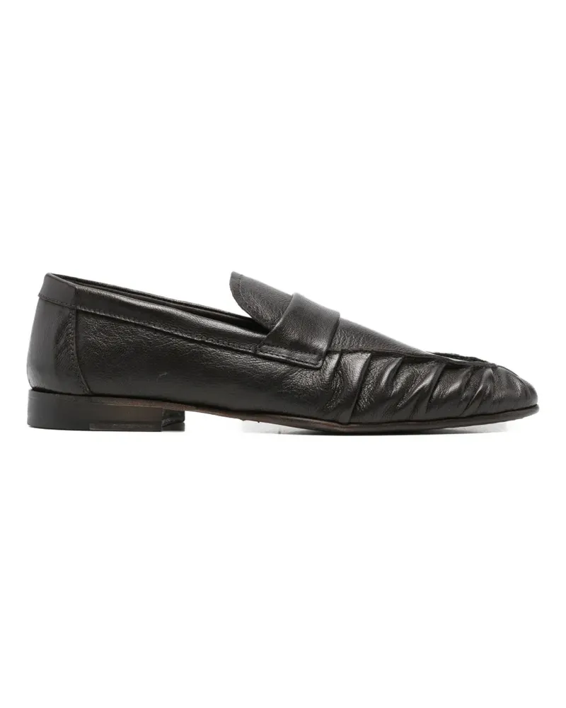LEQARANT ruched leather loafers - Braun Braun