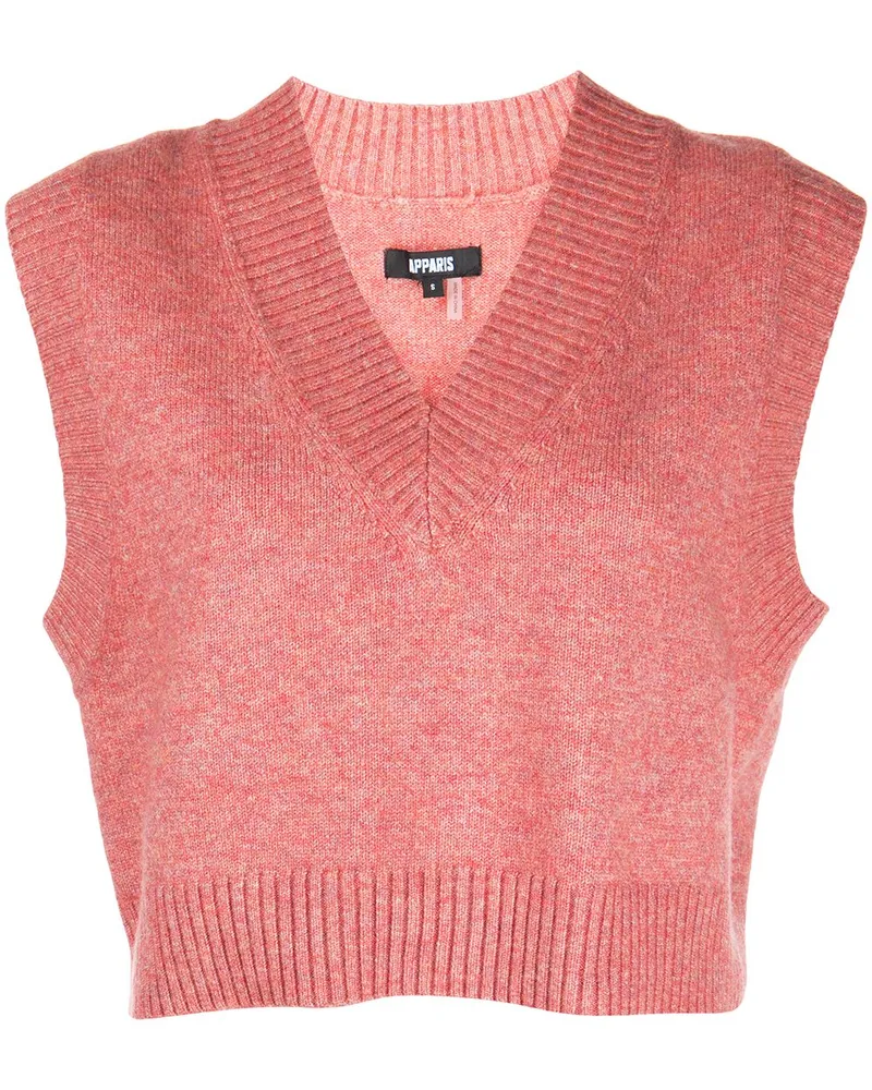 APPARIS Geripptes Stricktop Pink