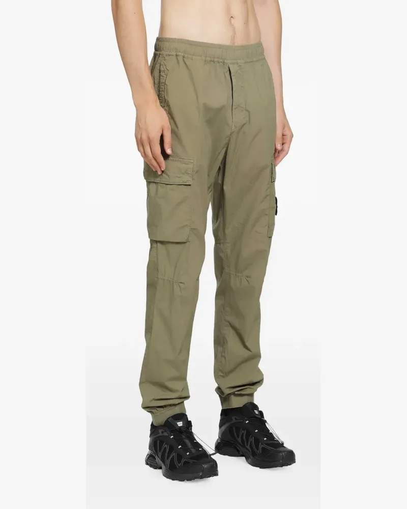 Stone Island Cargohose mit Logo-Patch - Grün Grün